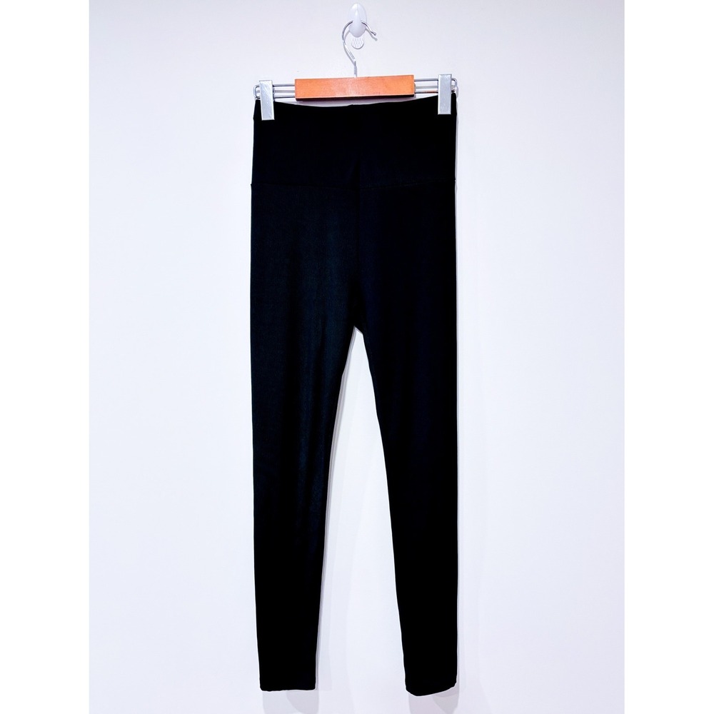 SHEIN Black ribbed leggings | Stretch Athleisure Basic | Size 4